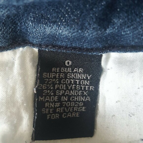 Twentyone Black Women's Jeans cotton blend Super Skinny Dark Wash Size 0 - Picture 10 of 12